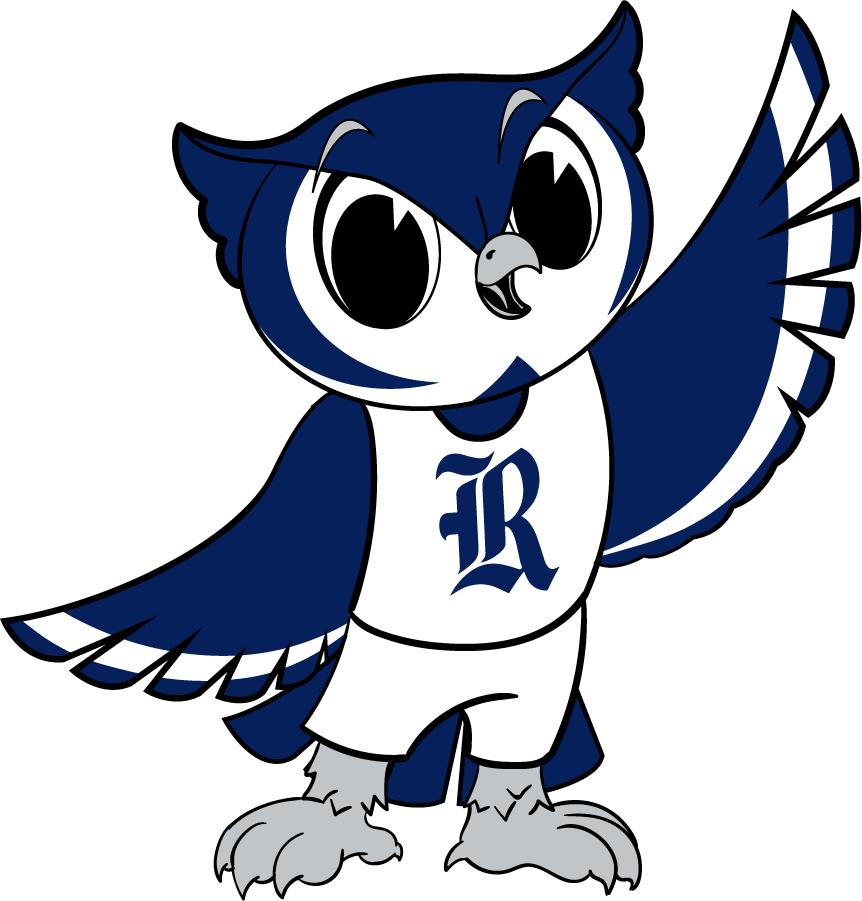 Rice Owls 2018-Pres Mascot Logo diy DTF decal sticker